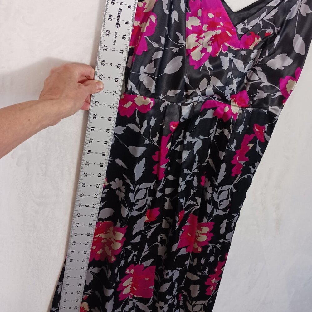 Monsoon, Vintage Y2K, 100% Silk Floral Dress, Sleeveless, Lined, A Line - Picture 12 of 15